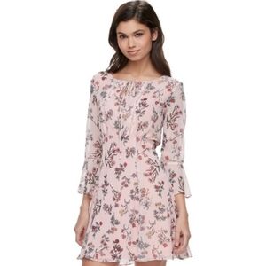 Disney Beauty and the Beast Floral Pink Dress Size XS